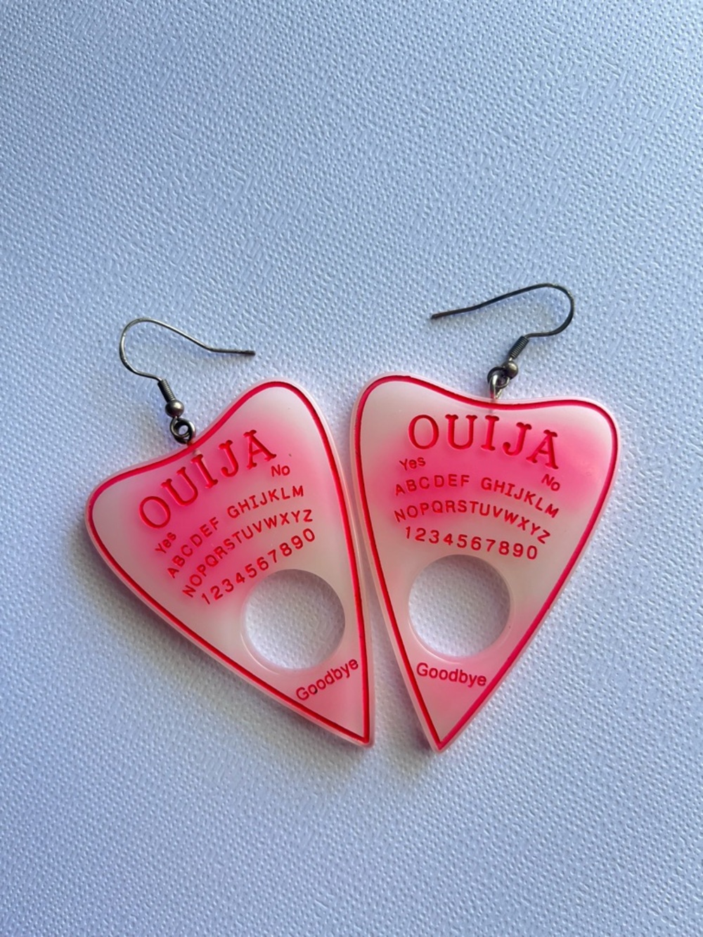 Pink Ouija Planchette Dangle Earrings